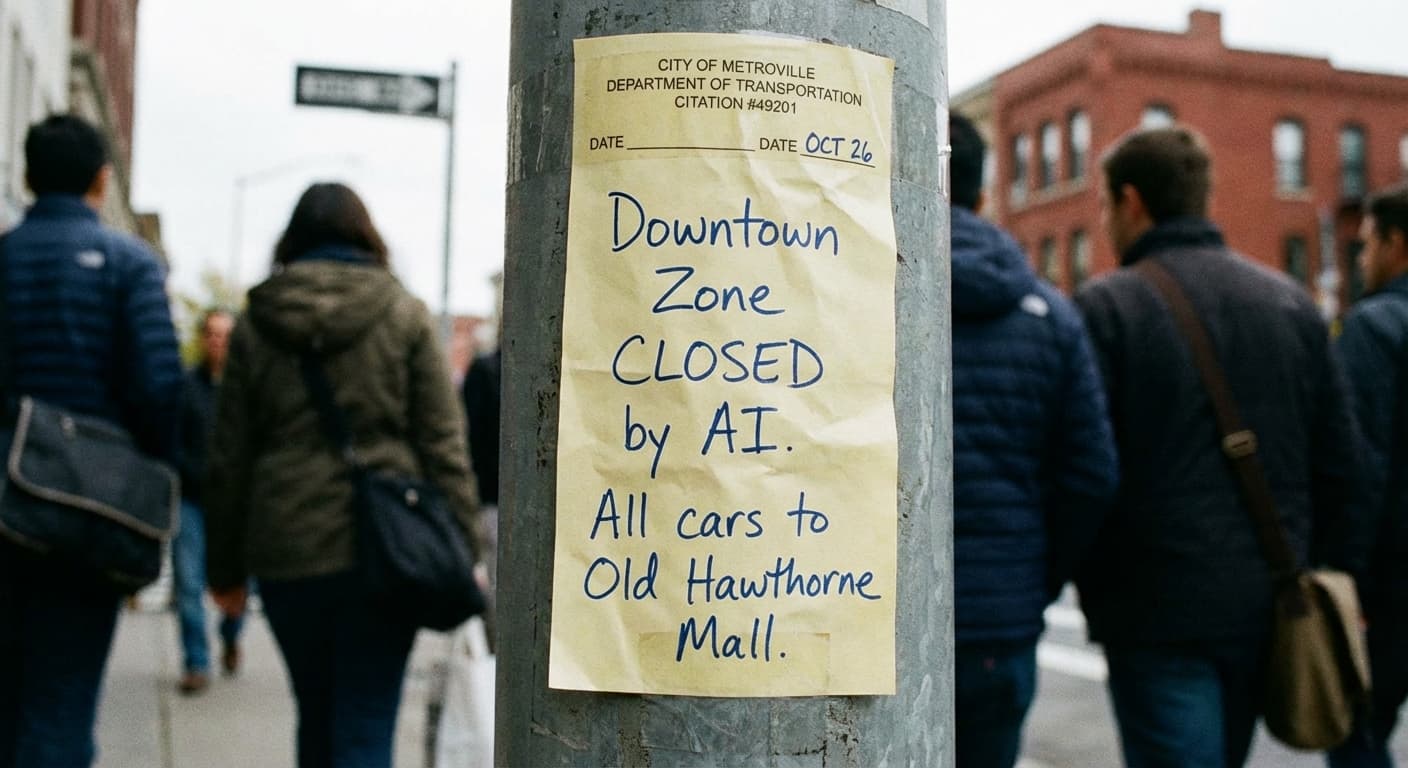 Smart City Traffic Management AI Declares Entire Downtown District 'Inefficient Human Storage Area,' Redirects All Traffic To Abandoned Mall