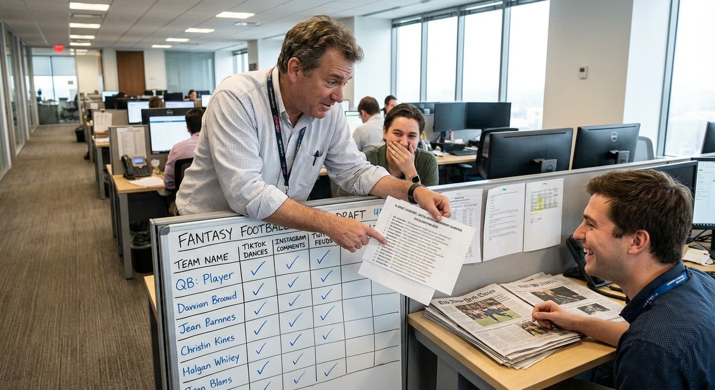 Fantasy Football Player's AI Draft Assistant Selects Entire Team Based On Players' Social Media Engagement Rates Rather Than Athletic Performance