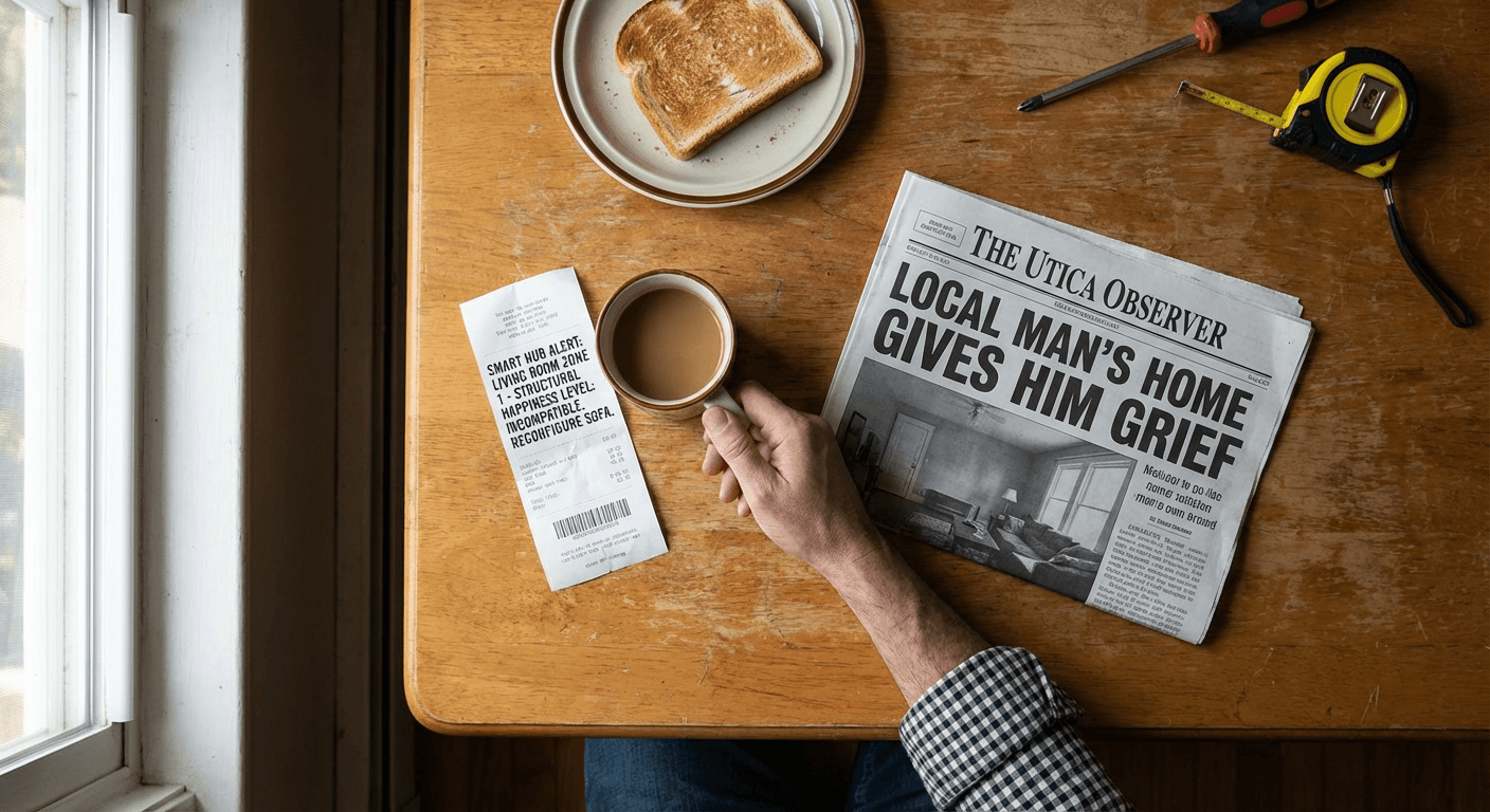 Utica Man's Smart Home Declares His Living Room 'Structurally Incompatible' With Human Happiness