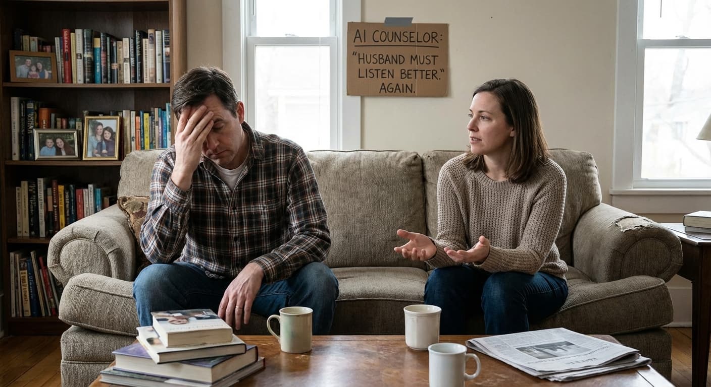 Couple's AI Marriage Counselor Consistently Sides With Wife, Husband Files Complaint Alleging Training Data Bias